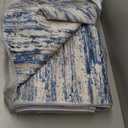 3x10 Modern Abstract Runner Rug for Hallways, Navy Blue Gray Neutral Multi Super Soft Hallway Decor Kitchen Rugs with Non-Slip, Non-Shedding Washable Rug for Entryway Bedroom Indoor