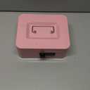 KYODOLED Medium Cash Box with Combination Lock Safe Metal Money Box with Money Tray for Security Lock Box 7.87x 6.30x 3.54Inch Pink Medium