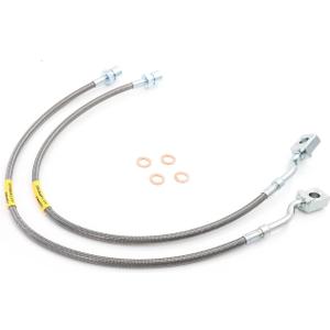 Extended Front Stainless Brake Lines Compatible With Chevy Silverado 1500 2007-2019, Chevy Silverado 2500 2011-2019, With 3500HD, With GMC Sierra 1500 2500 2007-2019 5-7.5" Lift