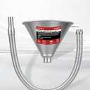 BILITOOLS 26.2" Steel Flexible Oil Funnel with Filter for Automotive Use, Metal Bendable Spout Funnel for Oil Fluids Change, Long Funnels for Transmission Fluid