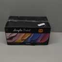 Nicpro 14 Colors Large Bulk Acrylic Paint Set (16.9 oz,500 ml) Rich Art Painting Supplies, Non Toxic for Multi Surface Rock Canvas Wood Ceramic Leather Fabric Craft, for Adult with Color Wheel