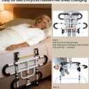 Aliseniors Bed Rails for Elderly Adults Safety - ASTM Certified Bed Assist Grab Bar for Seniors with Adjustable Legs, 300lb Foldable Bedside Dual-Tier Handle - Fits King Queen Twin for Fall Prevention