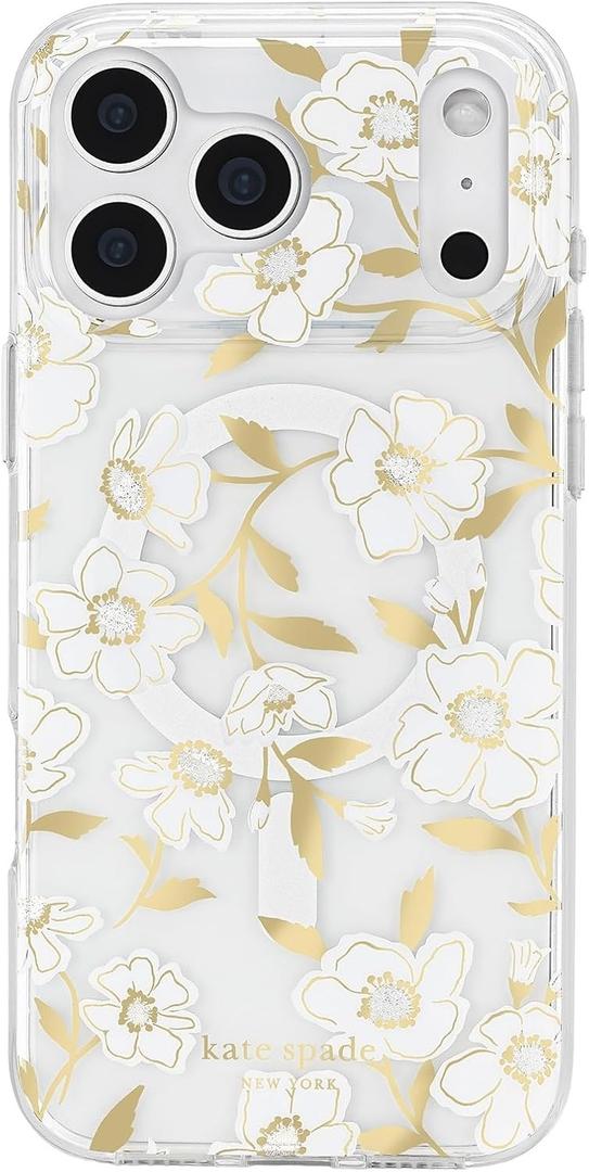 kate spade new york iPhone 17 Pro Max Case - Compatible with MagSafe - Designer Phone Case - Sunshine Floral Gems