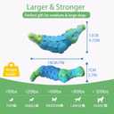 Dog Chew Toys for Aggressive Chewers, Tough Alligator Dog Toy, Rubber & Durable Nylon, Squeaky Toy for Small, Medium, Large Breeds, Teeth Cleaning, Interactive Dog Toy