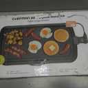 Chefman XL Electric Griddle with Removable Temperature Control, Immersible Flat Top Grill, Burger, Eggs, Pancake Griddle, Nonstick Extra Large Cooking Surface, Slide Out Drip Tray, 10 x 20 Inch