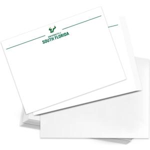 2 x Desert Cactus University of South Florida 10 Pack Notecards Stationery Cardstock USF Bulls Includes Envelopes Memo Party Thank You (Notecard 1b)