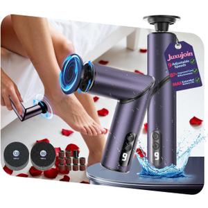 5-in-1 Professional Electric Callus Remover(Portable & Foldable), Removes 99.92% of Calluses in 3 Mins, Rechargeable Foot File Pedicure Kits with 10 & 40 Grit Pads for Soft Smooth Feet, Purple