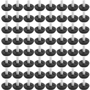 1/4-20 Stainless Steel Adjustable Furniture Feet Screw in Chair Levelers Feet for Furniture Glide Leveling for Table Chair Cabinet Legs (64)