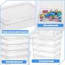 Kifmurase 30Pcs Clear Plastic Beads Storage Containers Box with Lid, 4.5x3.4 Inches Clear Rectangle Box, Plastic Crayon Boxes with Lid, Mini Storage Containers for Small Items, Crafts, Jewelry