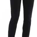 SLIM-SATION Women's Wide Band Ankle Pant Pull-on Pant with Tummy Control (14, Black Denim)