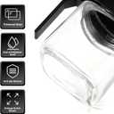 Condiment Pot Spice Jar with Stainless Steel Lids and Spoons, 8.6oz Clear Glass Seasoning Box with Tray Set of 3, Salt Pepper Storage Container Sugar Bowl for Kitchen