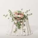 Ling's moment 1PCS Dusty Rose Arch Flowers Artificial Floral Swags Wedding Centerpieces Faux Flower Garland Greenery Arrangements for Engagement Party Sweetheart Table Decor Welcome Signs Wall