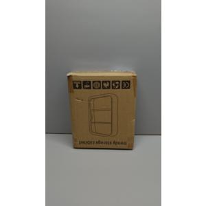 Clear Plastic Storage Bin with Lid, Organizer for Pantry, Office, Bathroom, Kitchen, Snack, Tea Bag, Coffee Container (Small)