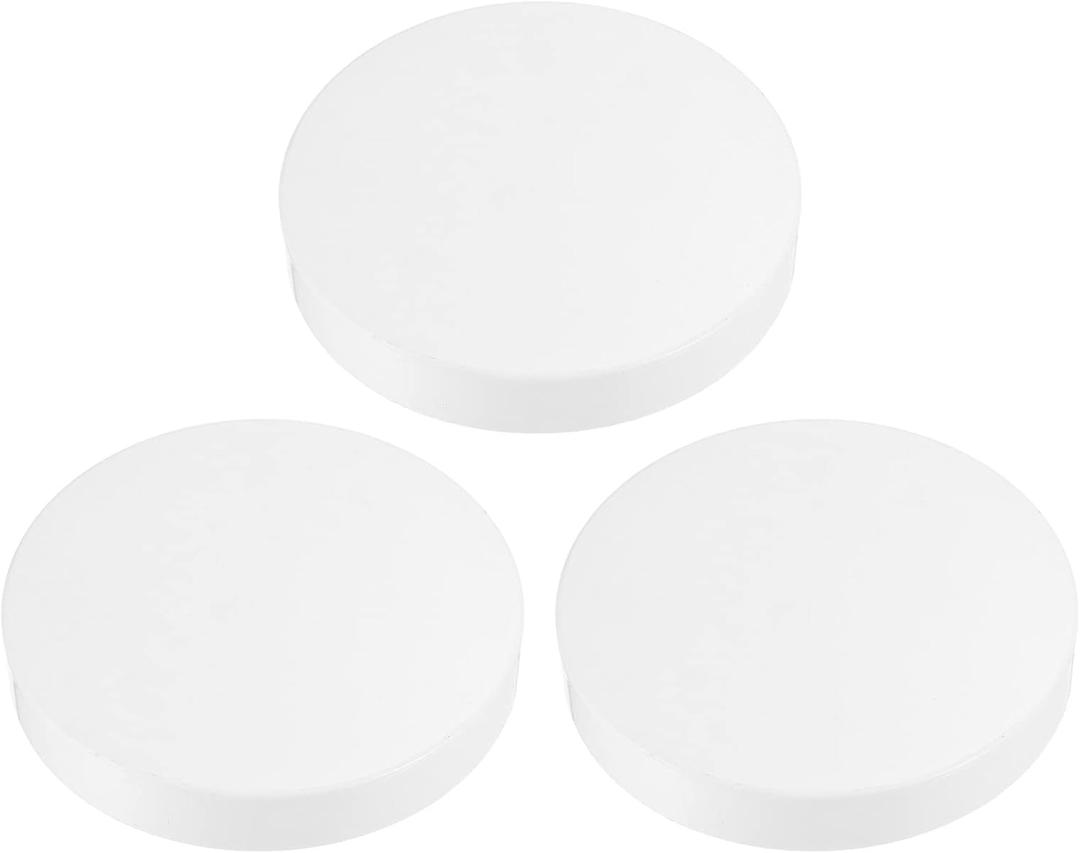 PATIKIL 4.5"/114mm PVC Pipe End Cap Fitting, 3 Pack Furniture Grade Plug Coupling Socket for DIY, Garden (4.5 Inch)