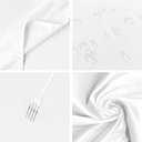 IVAPUPU 2PCS White Table Cloth for Rectangle Table - 70 x 120 Inch Tablecloths Rectangular Waterproof Washable Wrinkle Resistant for 6 FT Tables Wedding Cocktail Party