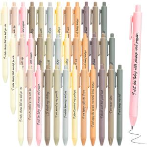 Funrous 48 Pcs Positive Affirmation Pens Bulk Retractable Motivational Ballpoint Pens Inspirational Gift for Staff Teacher Coworker Student Employee Appreciation School Office Home(Color 3)