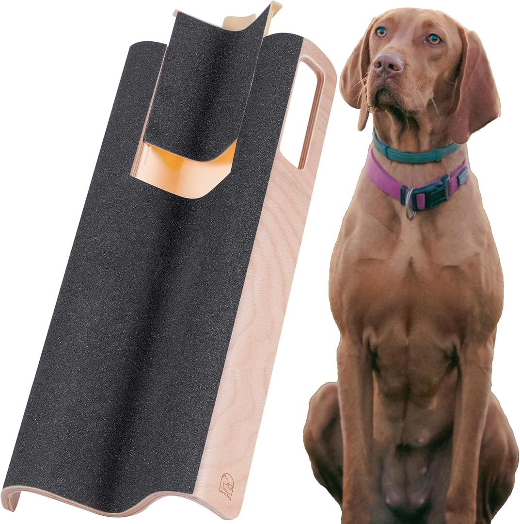 M-Shaped Dog Scratch Pad for Nails with Treat Box, Dog Nail Scratch Board for Large Dogs, Dog Nail File Toy and Shorten Dogs Side Nail Easier (with Treat Box, XL)