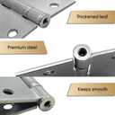 3 Pack - 4.5'' x 4.5'' Commercial Grade Ball Bearing Door Hinge, Non-Removable Pin, UL Listed & 3 Hour Fire Rated, Full Mortise, JS-5BB1 (Satin Chrome)
