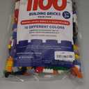 Play Platoon 1100 Pieces Building Bricks Set - 10 Classic Color Blocks - Bulk Building Blocks Compatible with Major Brands - 14 Different Shape Bricks - Includes Wheels, Tires, Axles, Windows & Door