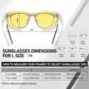 HAOLOTA Night Vision Driving Over Glasses, Nighttime Glasses Men Women Anti Glare Yellow Tinted Lens Lightweight