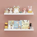 Floating Shelves for Wall Décor 24 Inch Long Set of 2 Nursery Book Shelves Bathroom Shelves Over Toilet Shelf for Books, Plants, Toys, Photo Frames, Picture Ledge