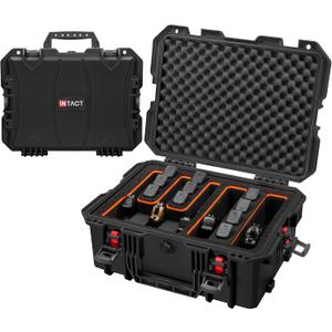 Eylar 18" Intact Stacker Series Hardcase with Recon Rack 5 Gun Adjustable EVA Foam Insert Range Case, 18.31" x 13.89" x 7.87"