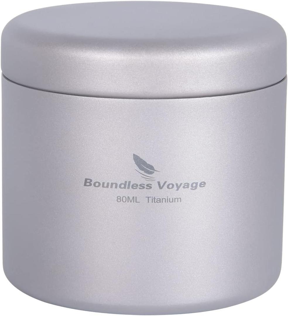 Boundless Voyage Titanium Small Tin Can Box Canister Tea Tins Coffee Tins Food Storage Container for Tea,Coffee, Herb, Candy, Chocolate, Sugar, Spices, Beans