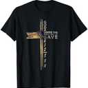 John 3:16 Christian Cross Bible T-Shirt XL