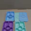 Canfanni 4 Pcs Bento Snack Box Containers, 4 Compartment Divided Stackable Food Storage Containers with Lids, Meal Prep Lunch Container with Sauce Cups