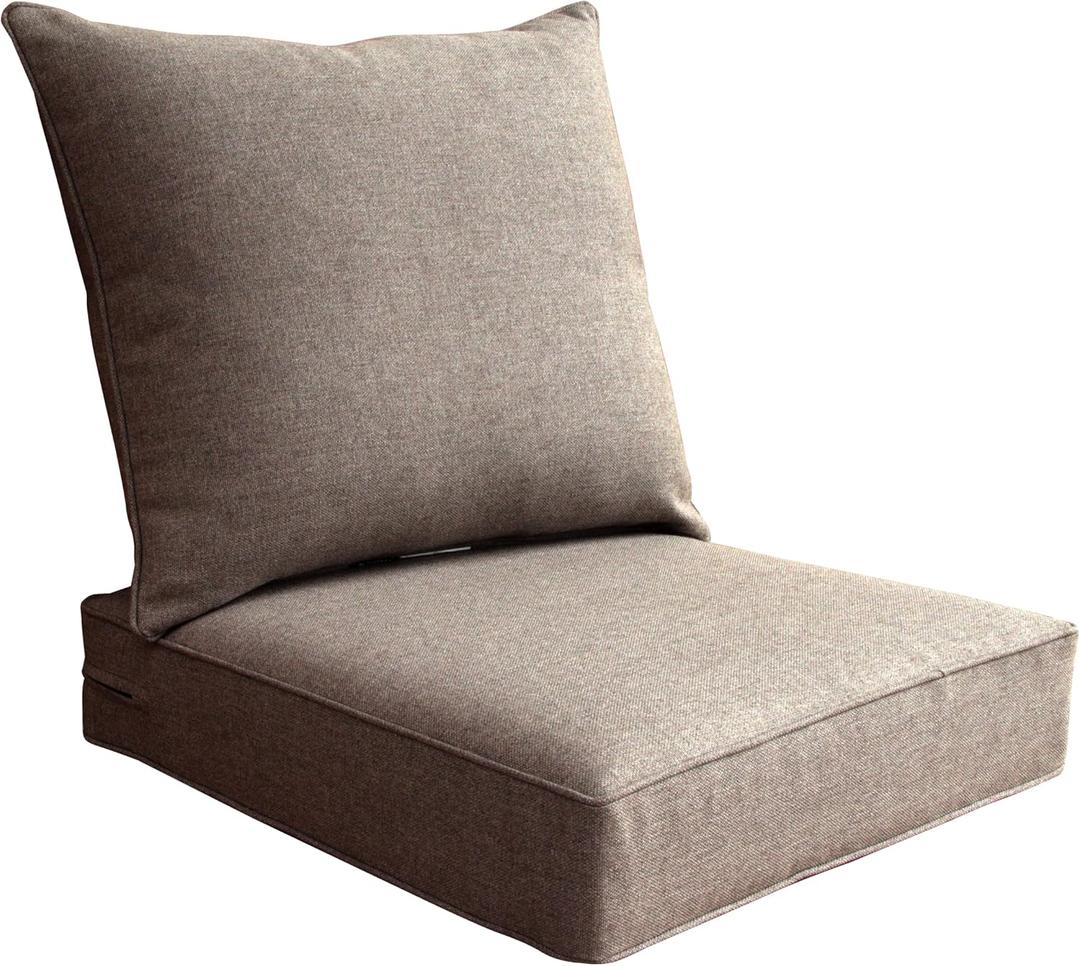 Outdoor Furniture Cushion Patio Deep Seat Chair Cushions, Foam Seat, Sunbrella Fabric, Blend Nomad