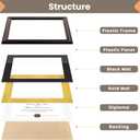 upsimples Diploma Frame 8.5 x 11 with Mat or 11x14 without Mat, Certificate Degree Document Frame, Classic Wood Grain with Gold Beading, Includes Black & Gold Mats, Graduation Gifts, 1 Pack