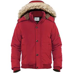 Heihuohua Men's Winter Thicken Coat Warm Puffer Jacket with Removable Hood, Large