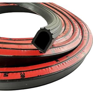 Moyishi D Shape Door Rubber Seal Strip,1" RV Slide Out Seal Self-Adhesive EPDM Rubber, Weather Stripping for Fill Gaps,Apply to Car,Truck,RV,Boat and Home Application (9.8 ft)