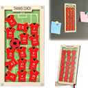 Soccer Coach Gifts Wood Thank You Sign with Stand Appreciation Sport Coach Gift for Men Personalized Soccer Shaker Magnet Custom Fridge Magnets for Refrigerator Members Team Club (Red)