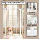 Extra Tall 40.55" Gate, 57.48"-73.62" Extra Tall and Wide Dog Gate,Extra Wide Baby Gates Pressure Mounted Walk Through for Doorways,Stairs, Kitchen White