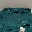 Women's Plus Size Off Shoulder Puff Sleeve Sequin Formal Maxi Dress Evening Party Gowns (3X-Large, Green)