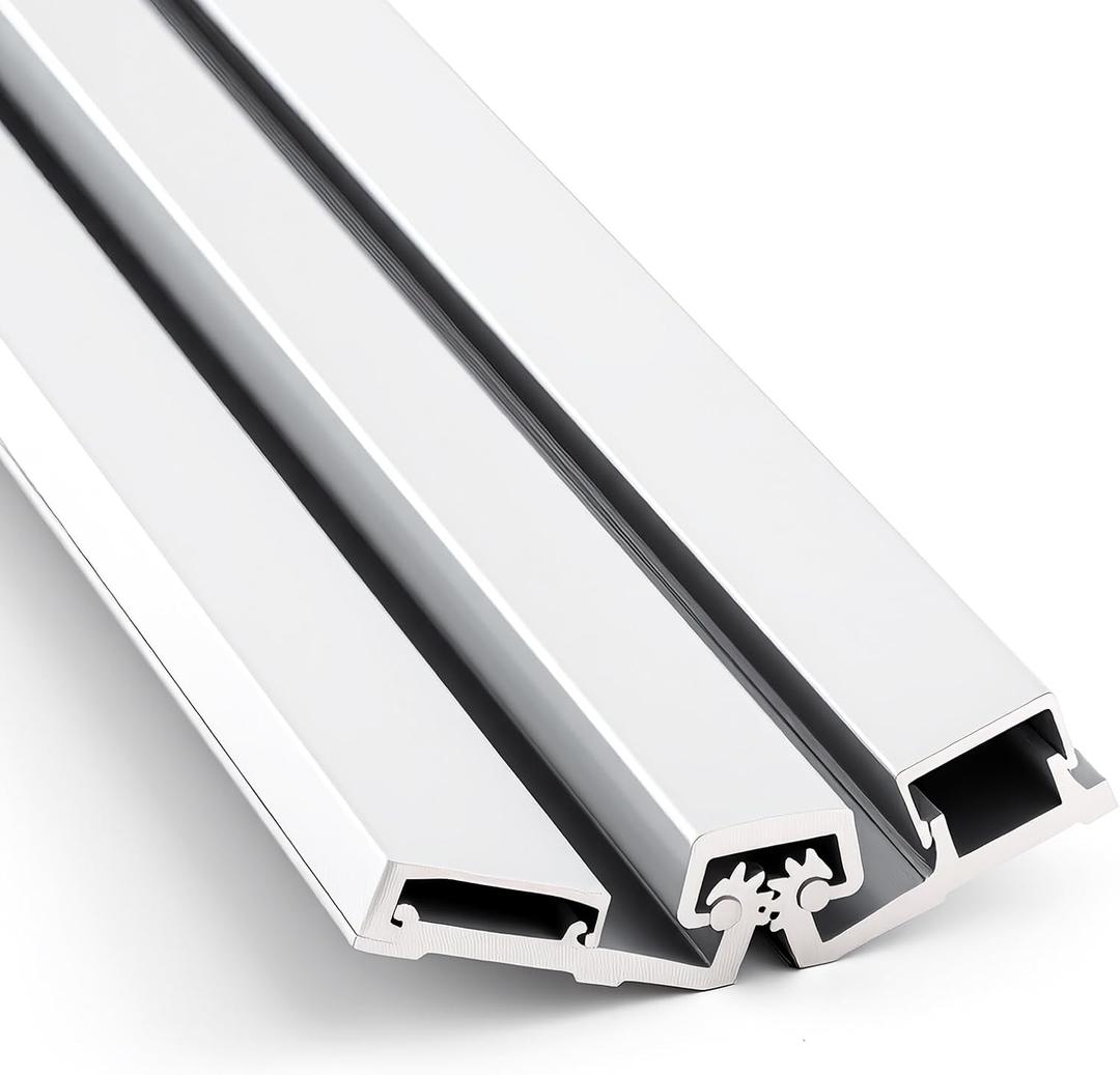 MorningRo 1 Pcs 83" Heavy Duty Continuous Hinge Y, Full Surface Anodized Aluminum Continuous Geared Hinge Center Pivot Tamperproof for Repairing Storefront Door Installations Door (Silver)