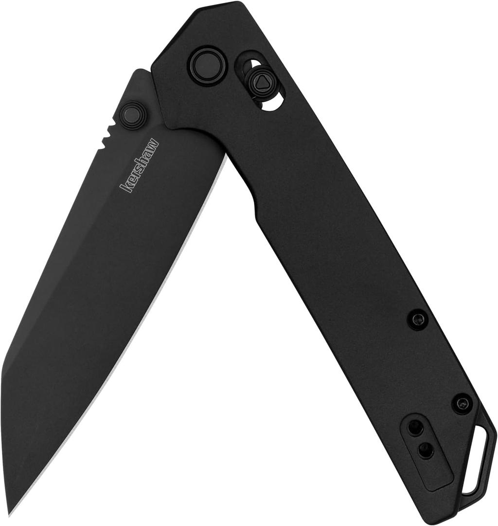 Kershaw Iridium Reverse Tanto Folding Pocket Knife, Sleek 3.4 inch D2 Steel Blade, DuraLock Locking Mechanism, Aluminum Handle, Designed in the USA