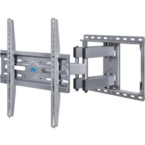 Mounting Dream TV Wall Mount for 32-65 Inch Television,Mount with Swivel and Tilt, Full Motion Bracket with Articulating Dual Arms, Fits 16inch Studs, Max VESA 400X400 mm, 99lbs, MD2581 (Silvery Grey)