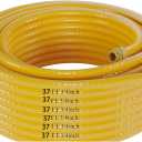37FT Standard 3/4'' CSST Natural Gas Line Hose,3/4in Flexible Gas Line for Natural Gas and Propane, CSST Corrugated Stainless Steel Tubing Flexible Gas Pipe with 2 NPT Quick Connect Male Fittings