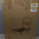 Upgraded Foldable Push Cart Dolly, 560 lbs. Capacity Moving Platform Hand Truck, Heavy Duty Space Saving Collapsible, 4‘’ TPR 360-Degree Silent Wheels, 2 Swivel Wheels and 2 Fixed Wheels