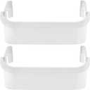 240351601 Refrigerator Freezer Door Bin Side Shelf Compatible with Ken.more Fri.gidaire Refrigerator Replace 240351607 891154 AP2115974 White Freezer Lower Door Shelf Bin - 2 PACK By Fetechmate