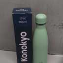 Konokyo Insulated Water Bottles,17 oz Double Wall Stainless Steel Vacumm Metal Flask for Sports Travel,Macaron Green