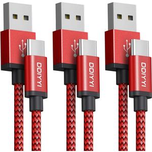 USB-C Charger Cable 10FT 3-Pack, Compatible with Kindle Fire HD10, Fire 7/8/Max11, Tablets - Red USB-C Charger Cable 10FT 3-Pack, Compatible with Kindle Fire HD10, Fire 7/8/Max11, Tablets - Red