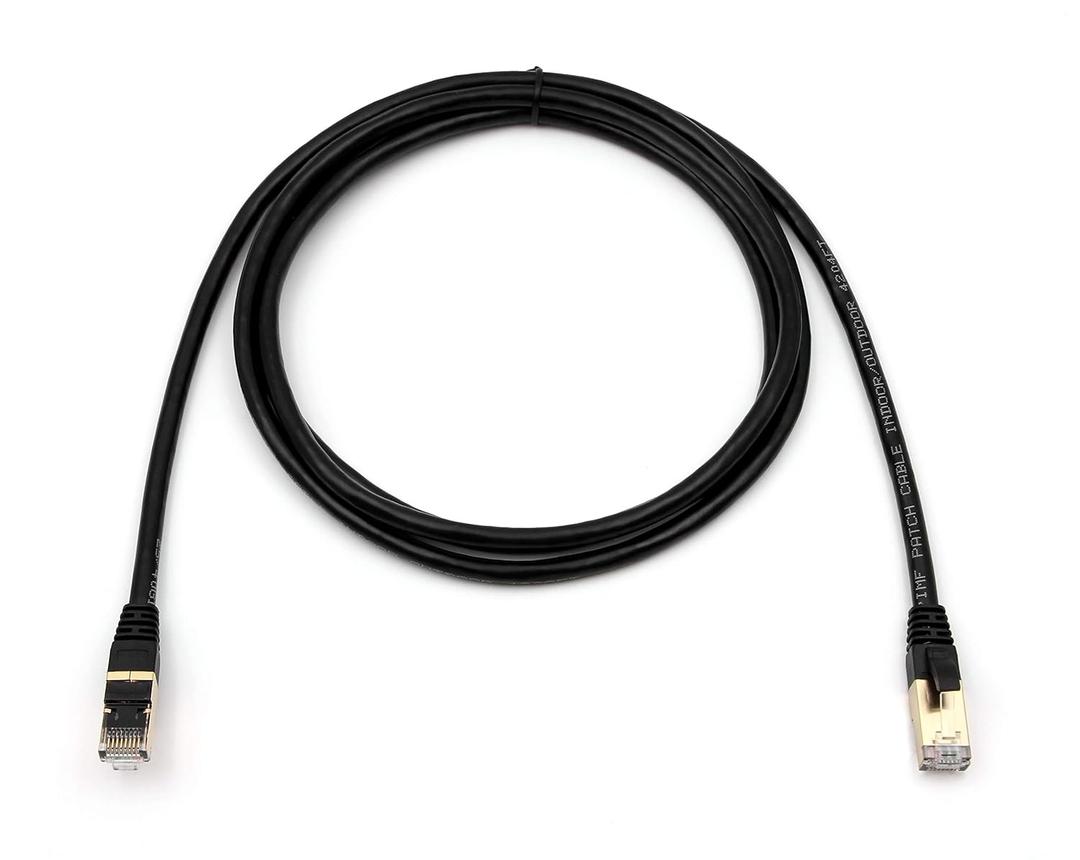 RiteAV - Cat7/Cat8 Outdoor Waterproof Ethernet Direct Burial Cable (600MHz) Shielded (Pure Copper) PE Rugged Jacket - 3FT