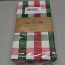 Urban Villa Cloth Napkins Set of 12 20x20 Inches 100% Cotton Napkins Cloth Washable Durable Reusable Absorbent Table Dinner Napkins Cloth for Christmas Hotel Lunch Restaurant Parties -X MAS Checks (Red/Green/White)