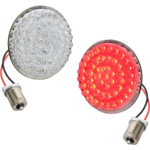 NTHREEAUTO 1156 Rear LED Turn Signals, 2 Inch Bullet Motorcycle Tail Lights Panel Compatible with Harley Sportster, Dyna, Street Glide, Road King, Softail