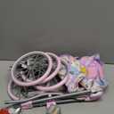 Baby Doll Stroller Playset for Girls Toddlers 3-5 4-6 5-7 Year Old to Play House Games. Stroller Toy with 12.5" Baby Doll, Dining Chair, Quilt Pillow, 24 PCS Doll Accessories and 2 Sets Clothes.