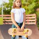 Beginner Kid Skateboard Hand-Painted Skateboard Painting Unfinished Decks for DIY 7 Ply Skate Deck DIY Longboard Wooden Graffiti Child