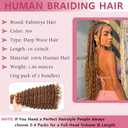 Brown Human Braiding Hair for Boho Braids 20 Inch 30 Deep Wave Boho Human Hair Curly Braiding 100% 10A Virgin Curls Bulk No Weft Bohemian Bundles Extensions for Knotless Braids